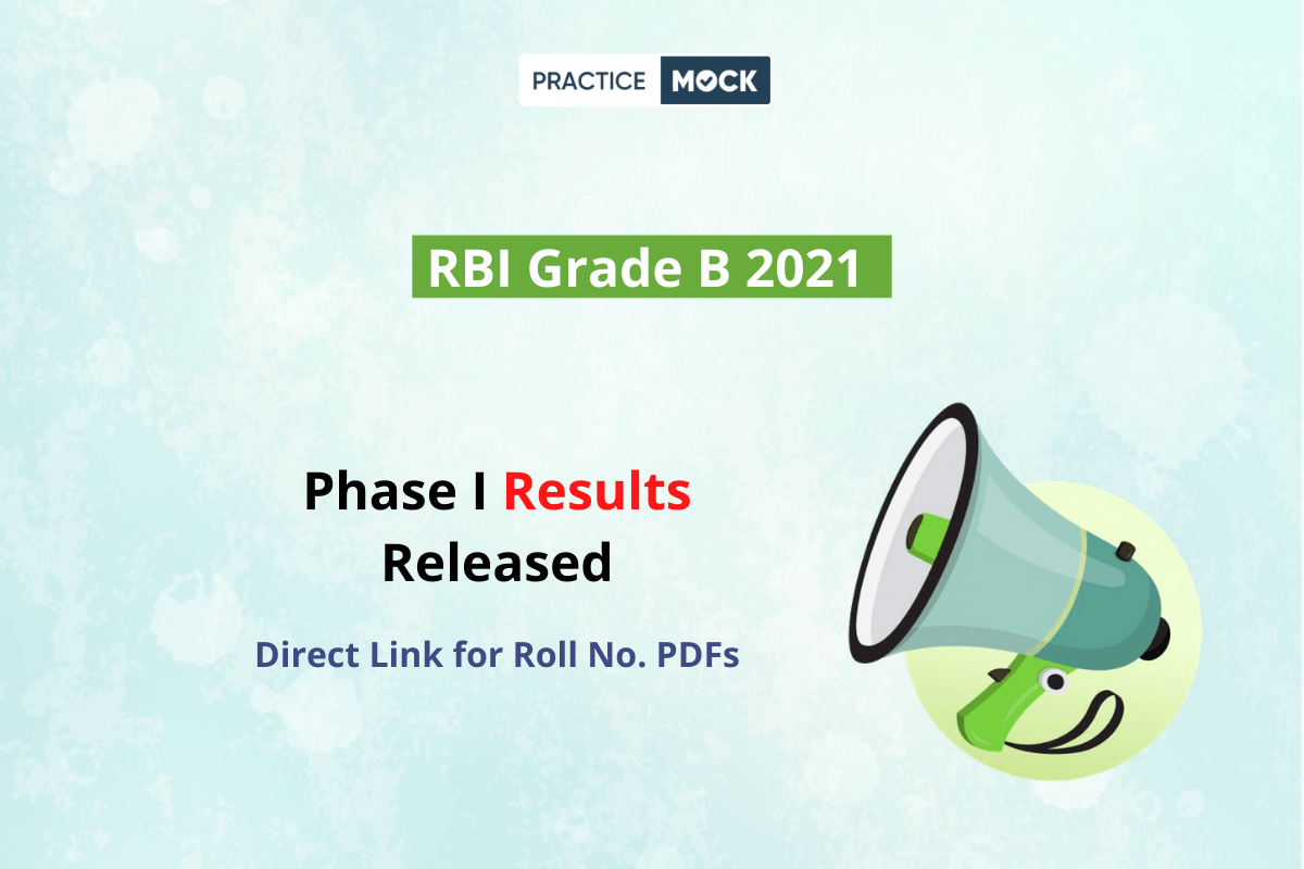 RBI Grade B 2021- Phase I Results Released