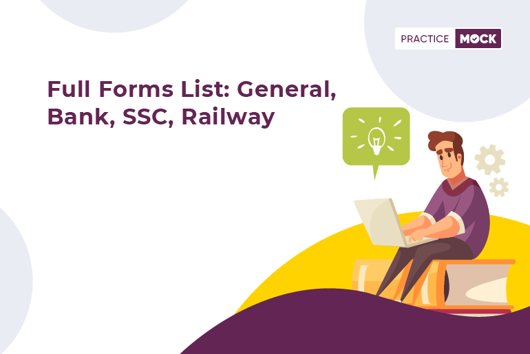 Full Forms List General, Bank, SSC, Railway