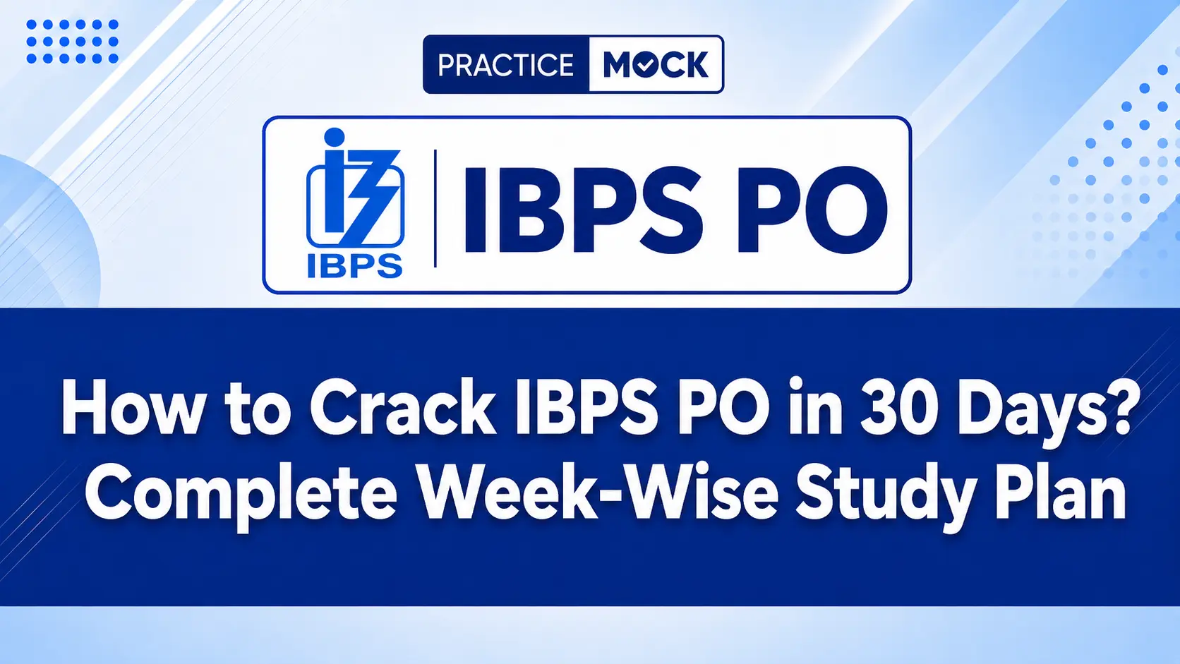 how to crack ibps po study guide
