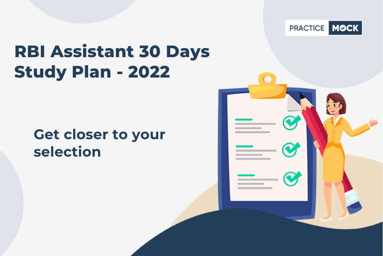RBI Assistant 30 days study plan 2022