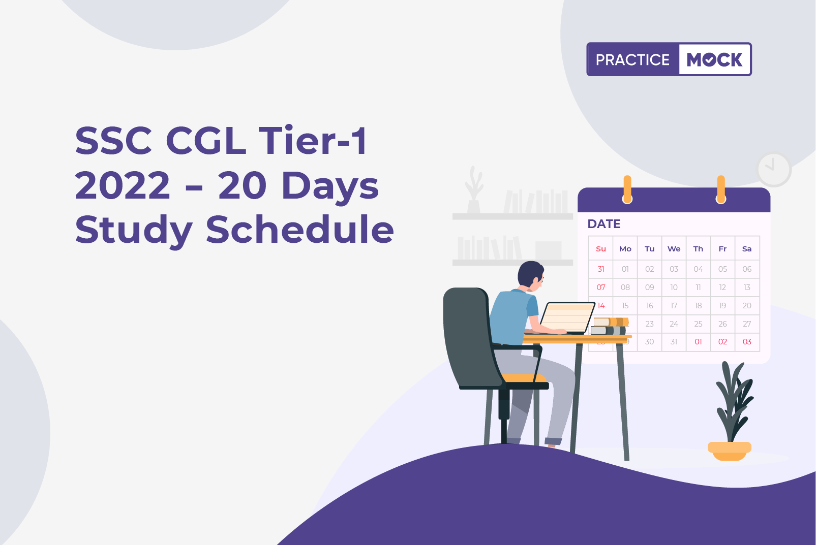SSC CGL Tier 1 2022-20 Days Study Plan