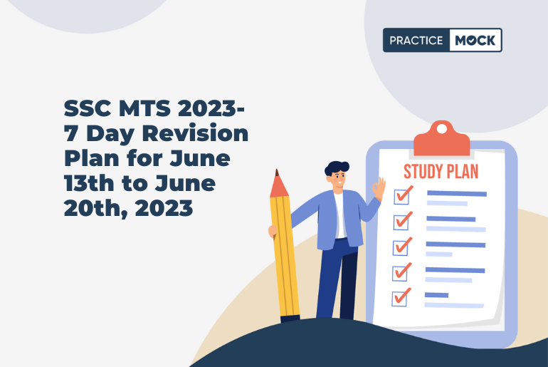 SSC MTS 2023-7 Day Revision Plan for June 13th to June 20th, 2023