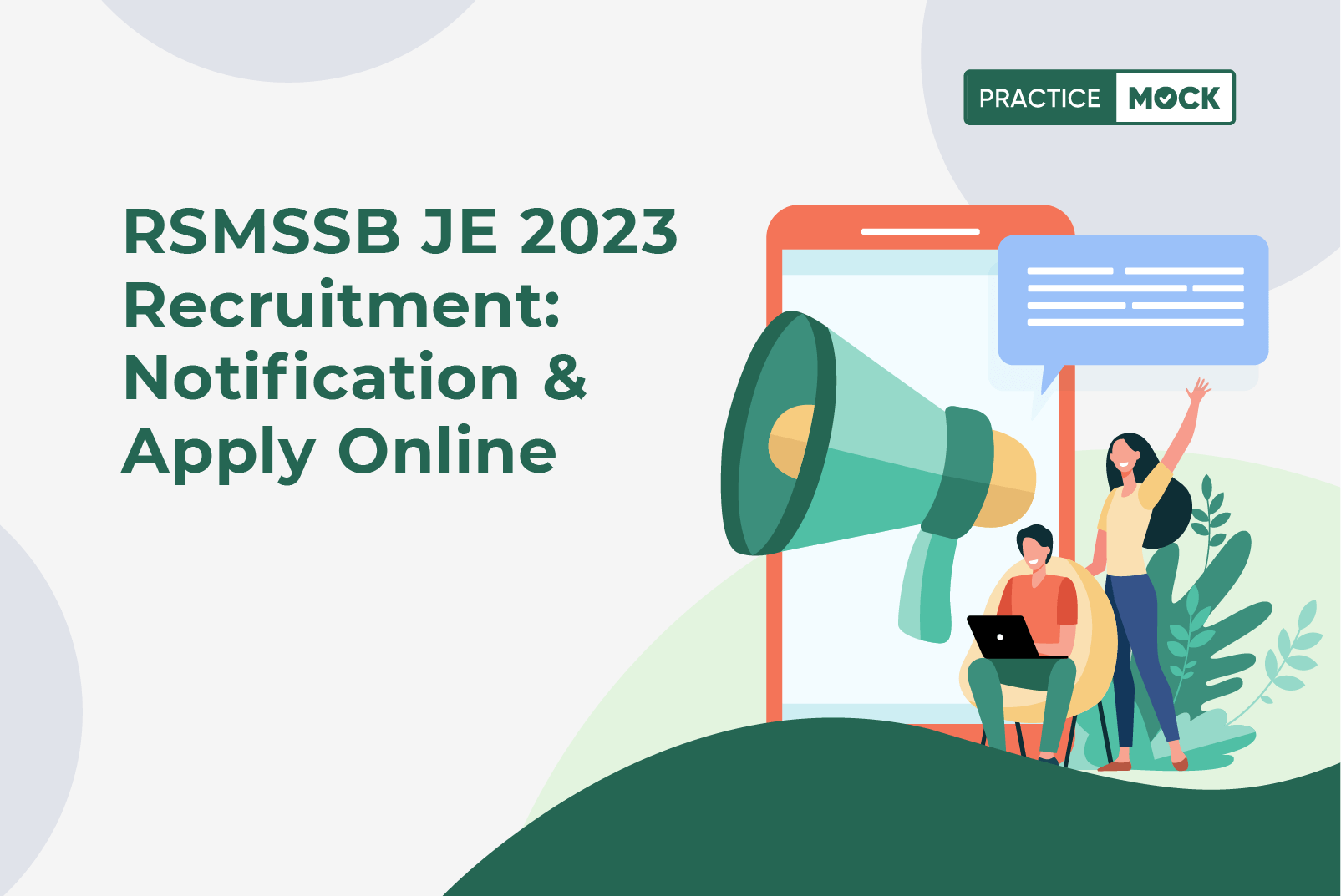RSMSSB JE Recruitment 2023 Notification & Apply Online