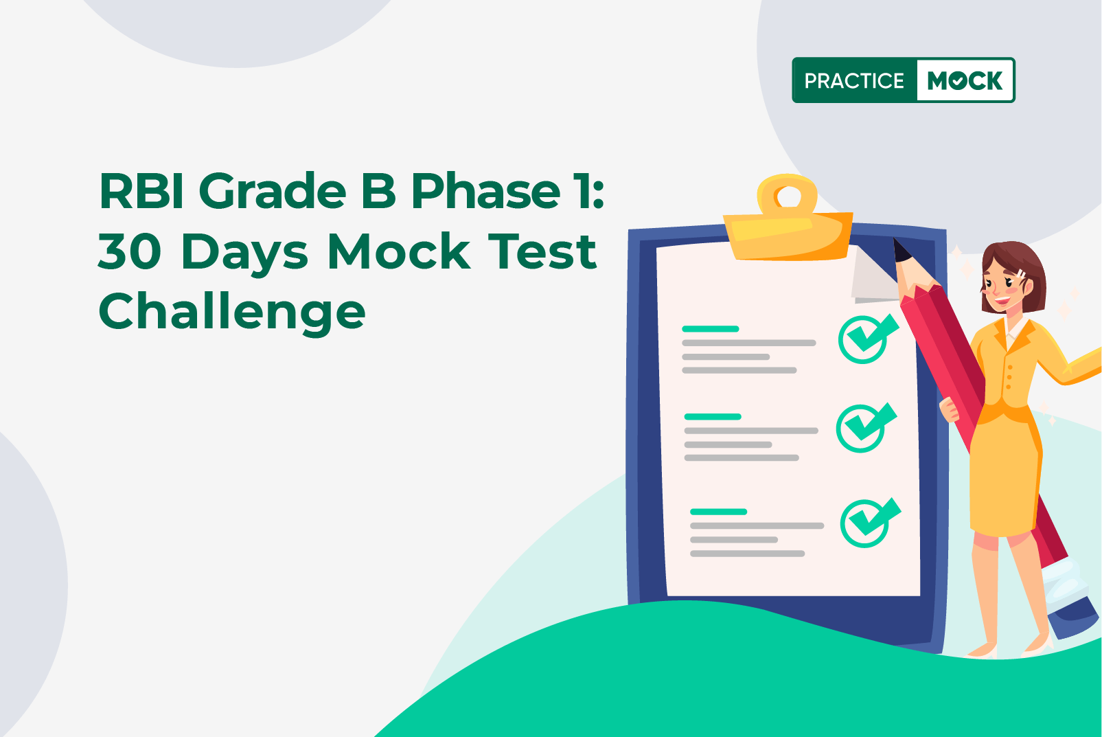 RBI Grade B Phase 1-30 Days Mock Test Challenge
