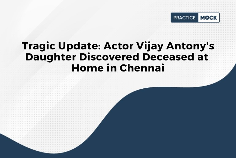 Actor Vijay Antony's Daughter Discovered Deceased at Home in Chennai