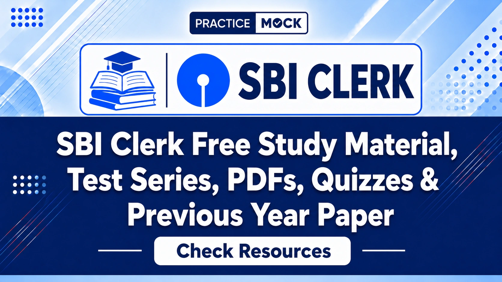 sbi clerk free study material test series pdfs quizzes and previous year paper