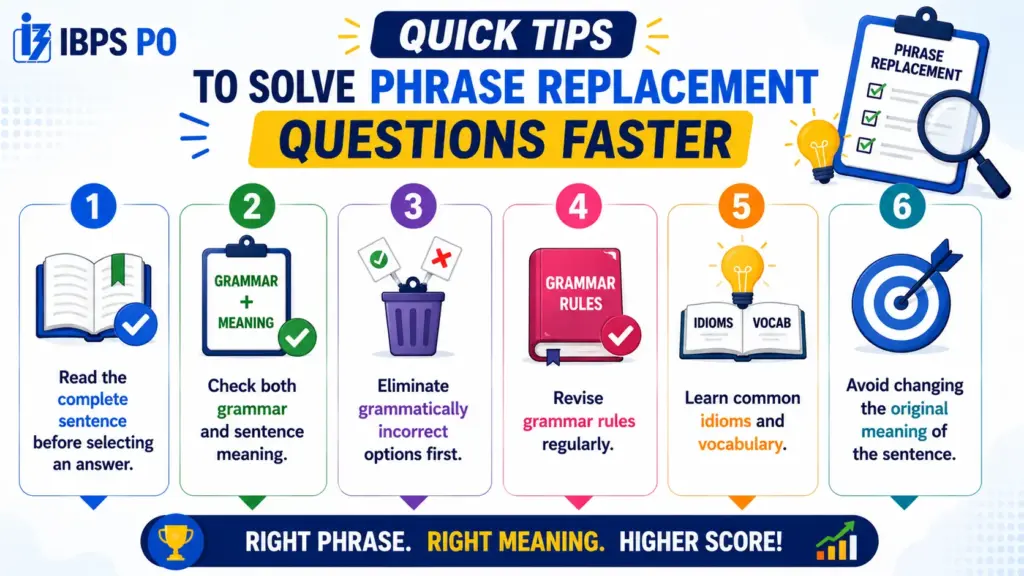 Tips to Solve IBPS PO Phrase Replacement Questions Quickly