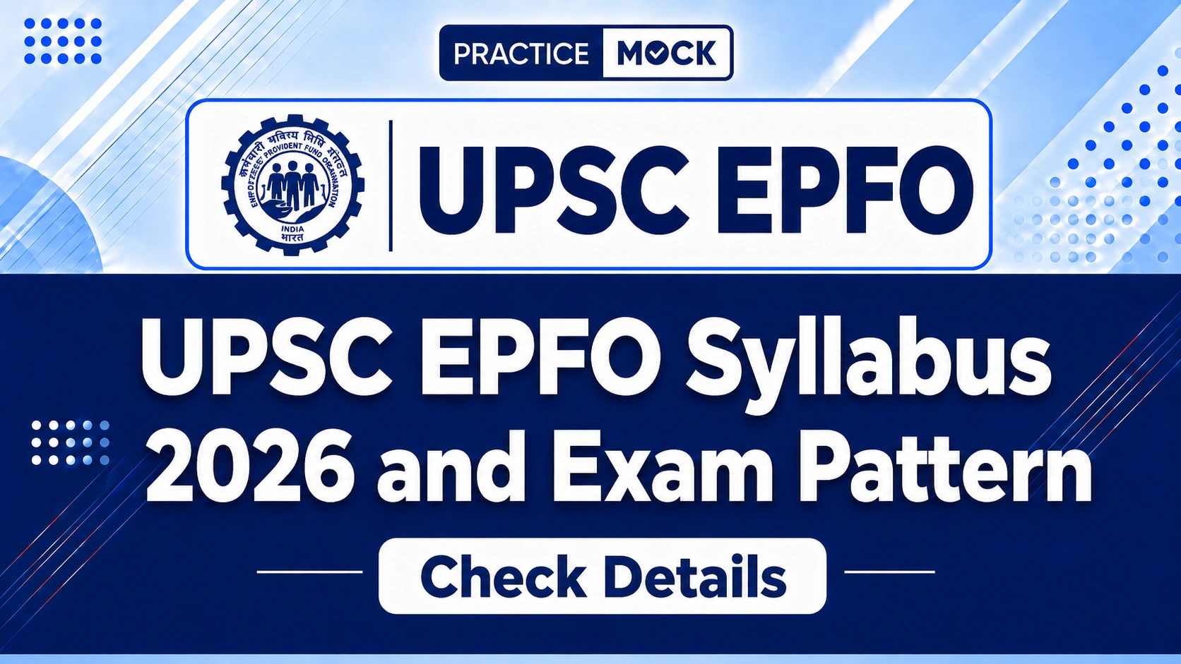 upsc epfo syllabus