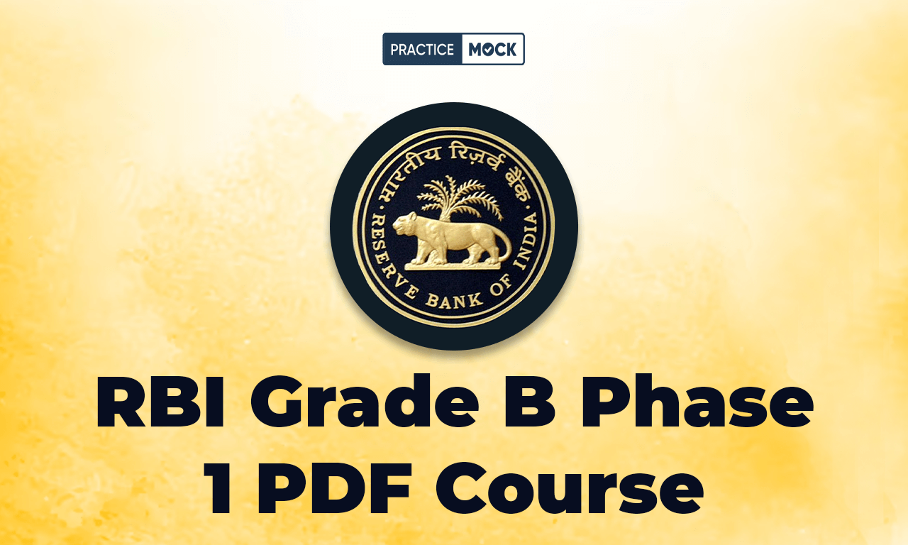 RBI Grade B Phase 1 PDF Course