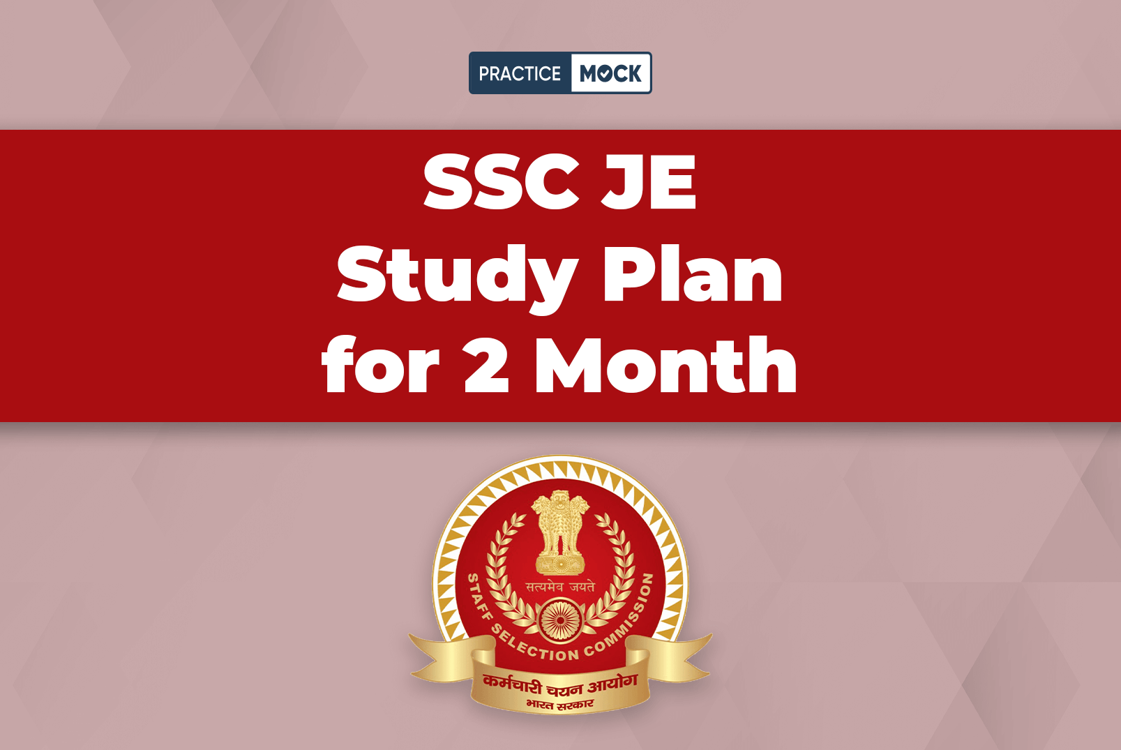 SSC JE Study Plan for 2 Months
