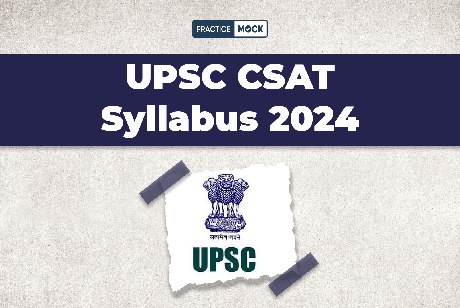UPSC CSAT Syllabus 2024