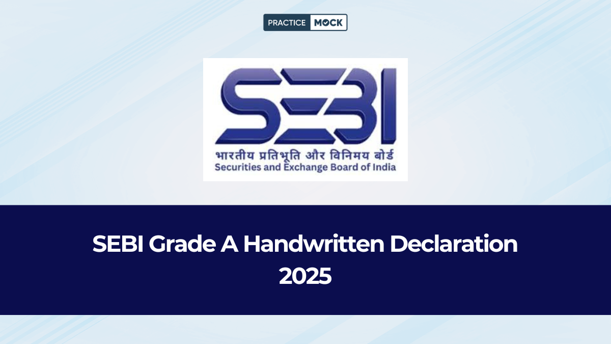 SEBI Grade A Handwritten Declaration 2025