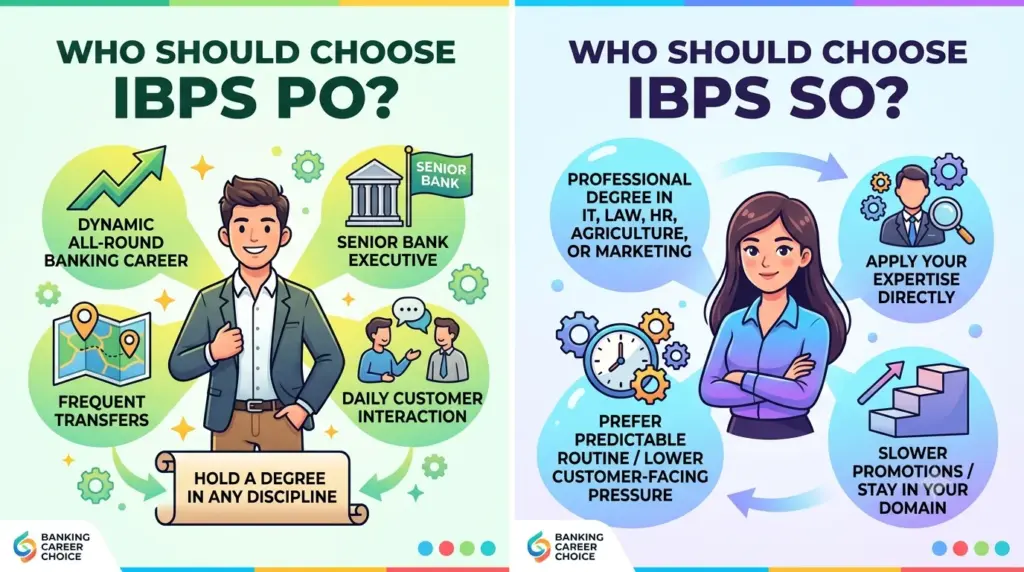 who should choose ibps po and who should choose ibps so