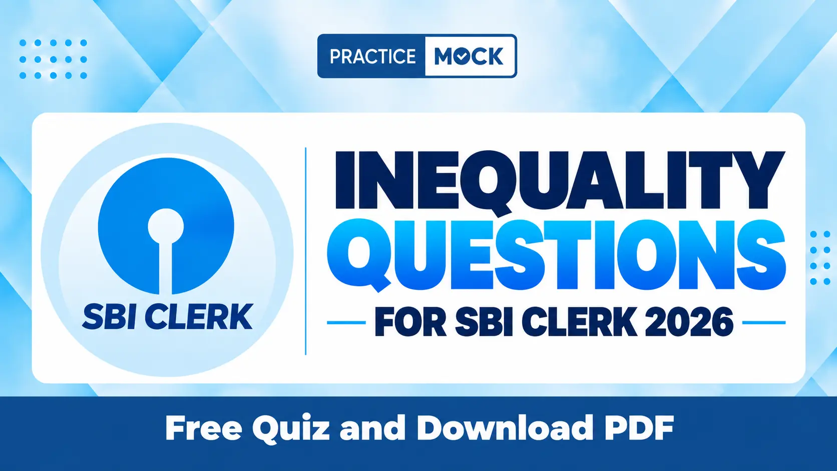 inequality questions for sbi clerk, download pdf