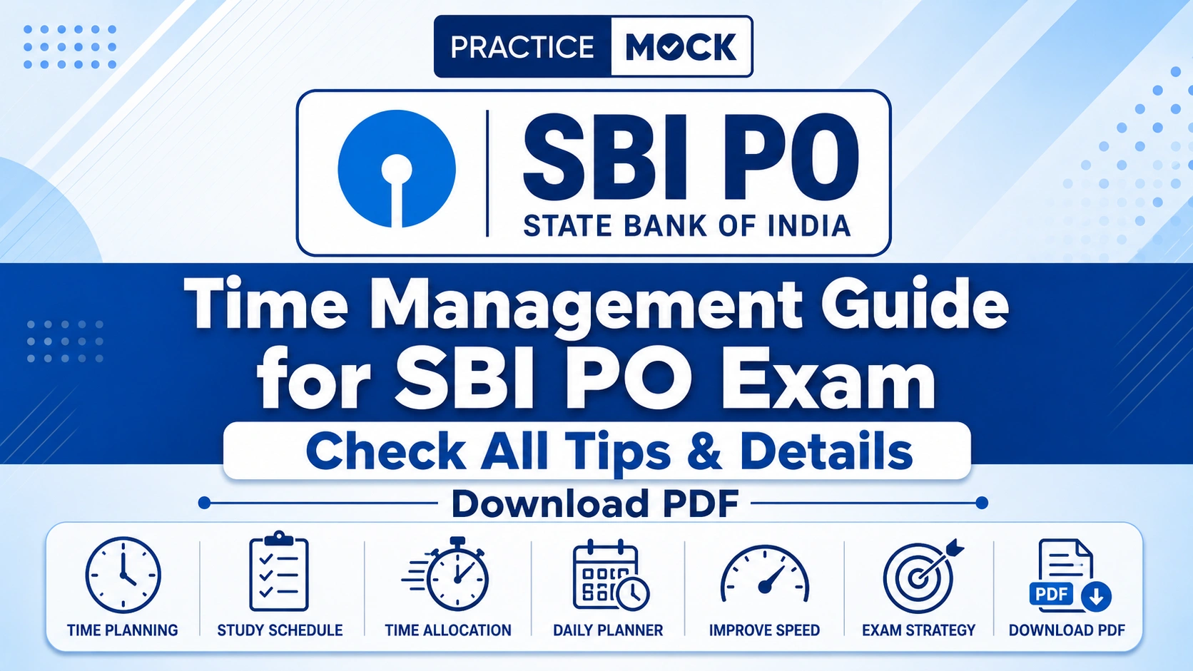 time management guide for sbi po exams