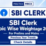 SBI Clerk Topic Wise Weightage 2026, for Prelims and MainsPrevious Year Trends