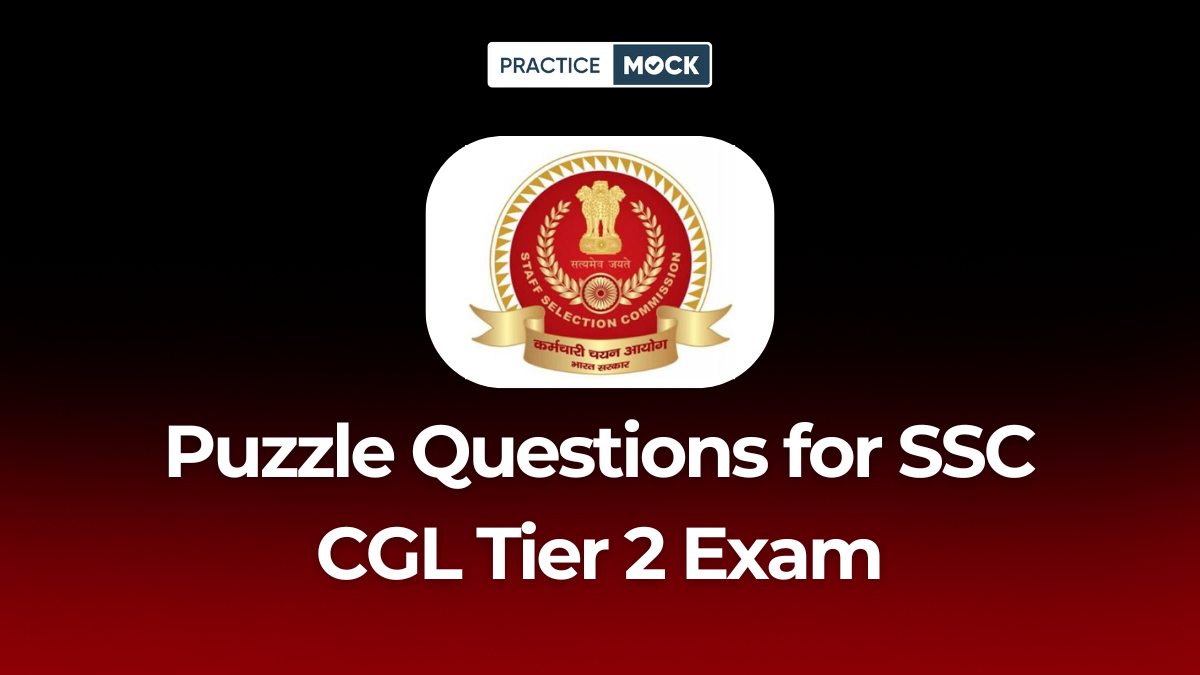 Puzzle Questions for SSC CGL Tier 2 Exam, Download Free PDF