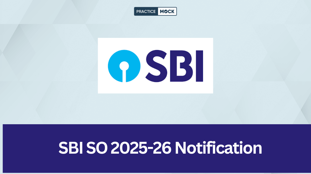SBI SO 2025-26 Notification