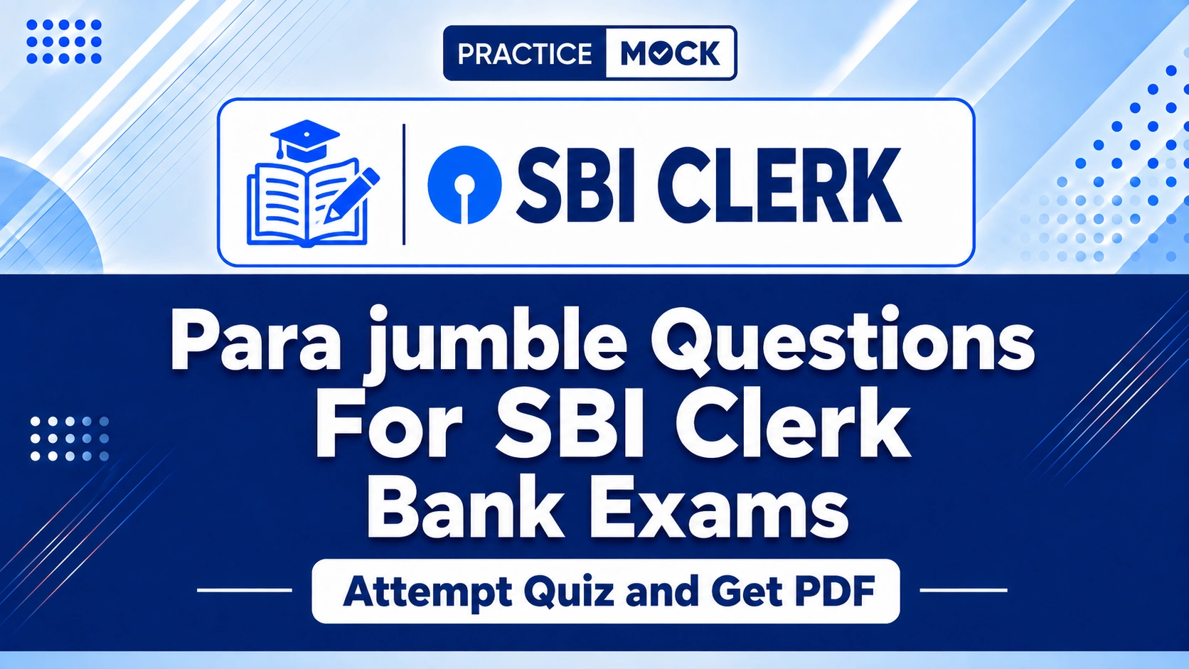 parajumbles questions for sbi clerk exams