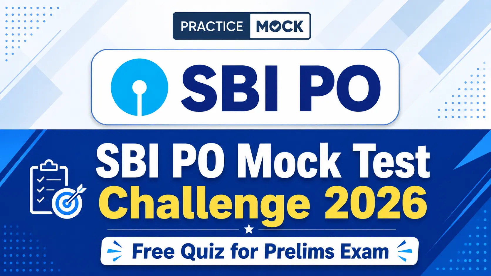 sbi po mock test challenge 2026
