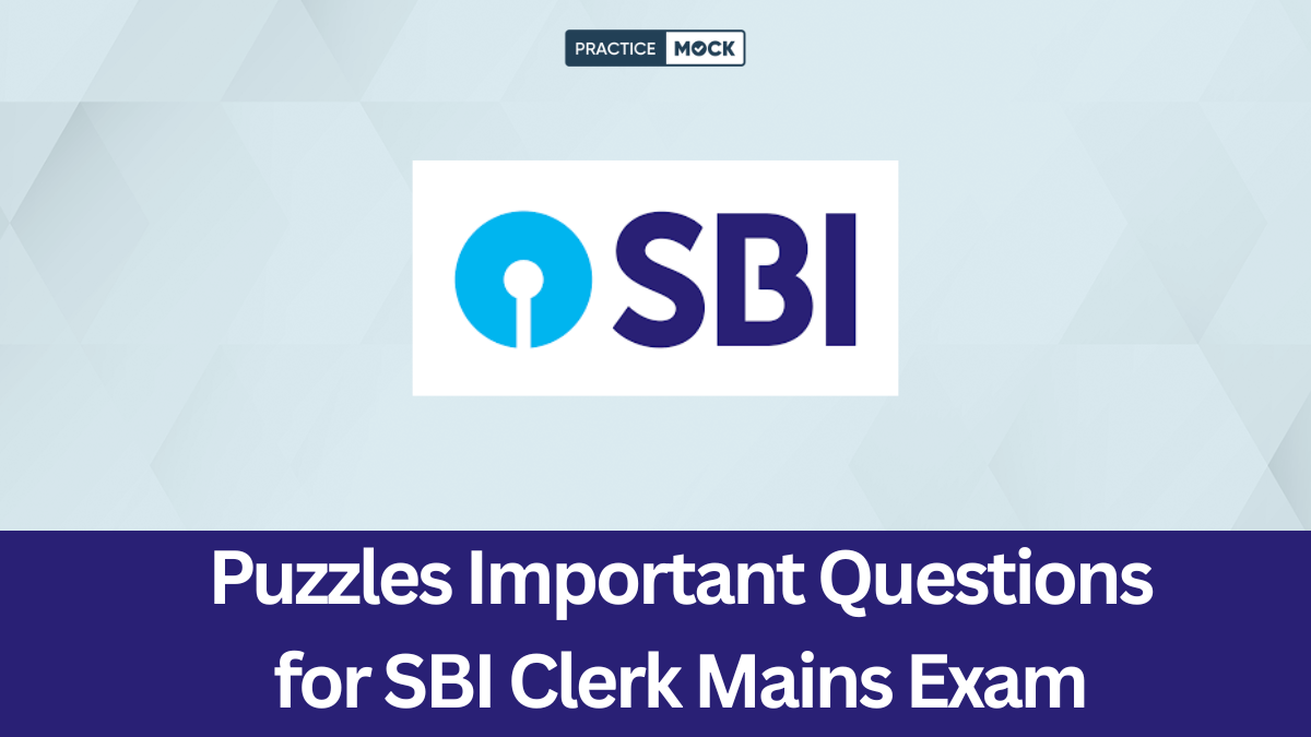 Puzzles Important Questions for SBI Clerk Mains Exam