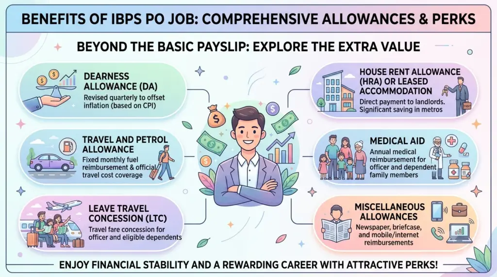 benefits of ibps po job