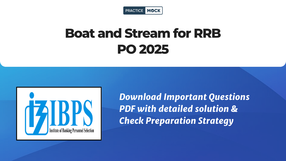 Boat and Stream for RRB PO 2025