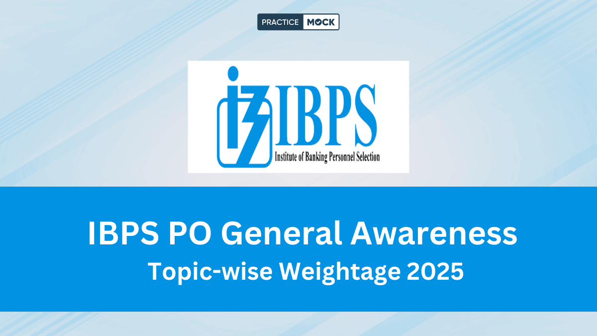 IBPS PO General, EconomyBanking Awareness Topic-wise Weightage 2025