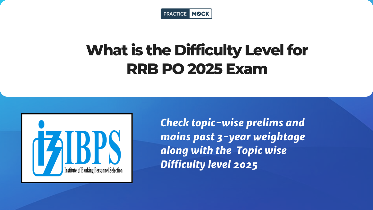 What is the Difficulty Level for RRB PO 2025 Exam