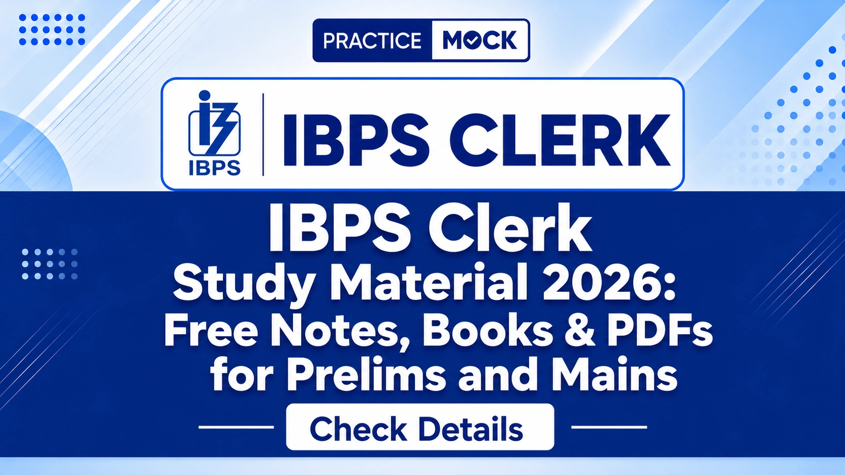 ibps clerk study material 2026