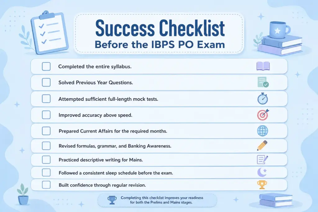 ibps po success checklist