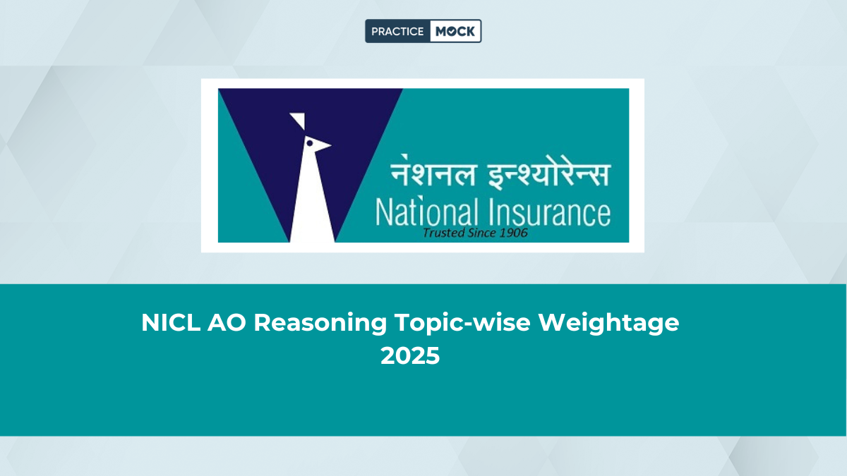 NICL AO Reasoning Topic-wise Weightage 2025