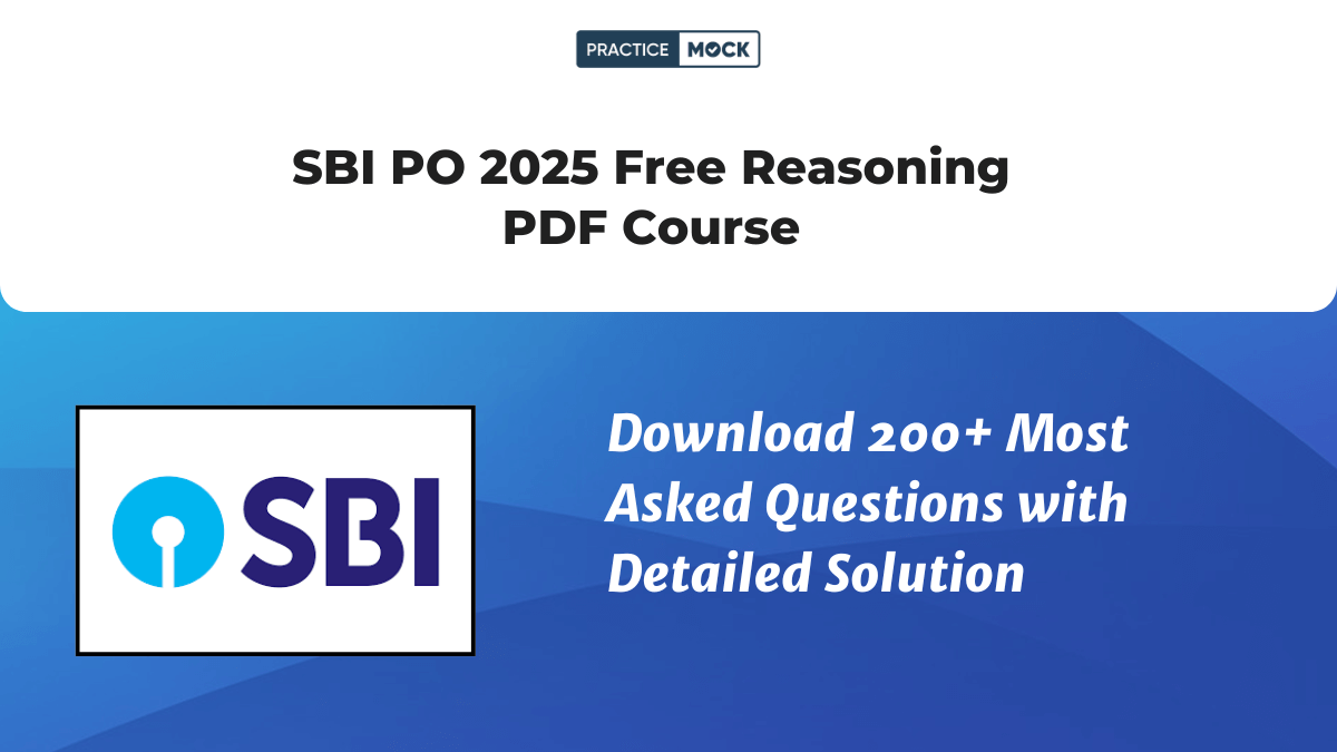 SBI PO 2025 Free Reasoning PDF Course Download 200  Most Asked Questions