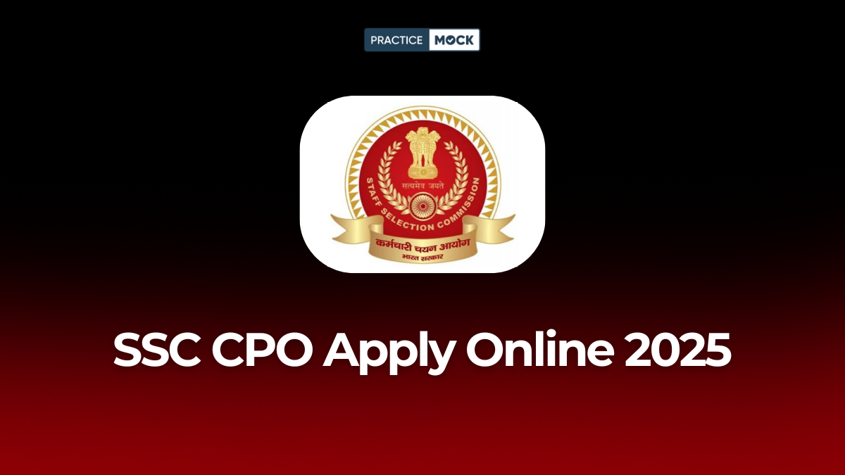 SSC CPO Apply Online 2025
