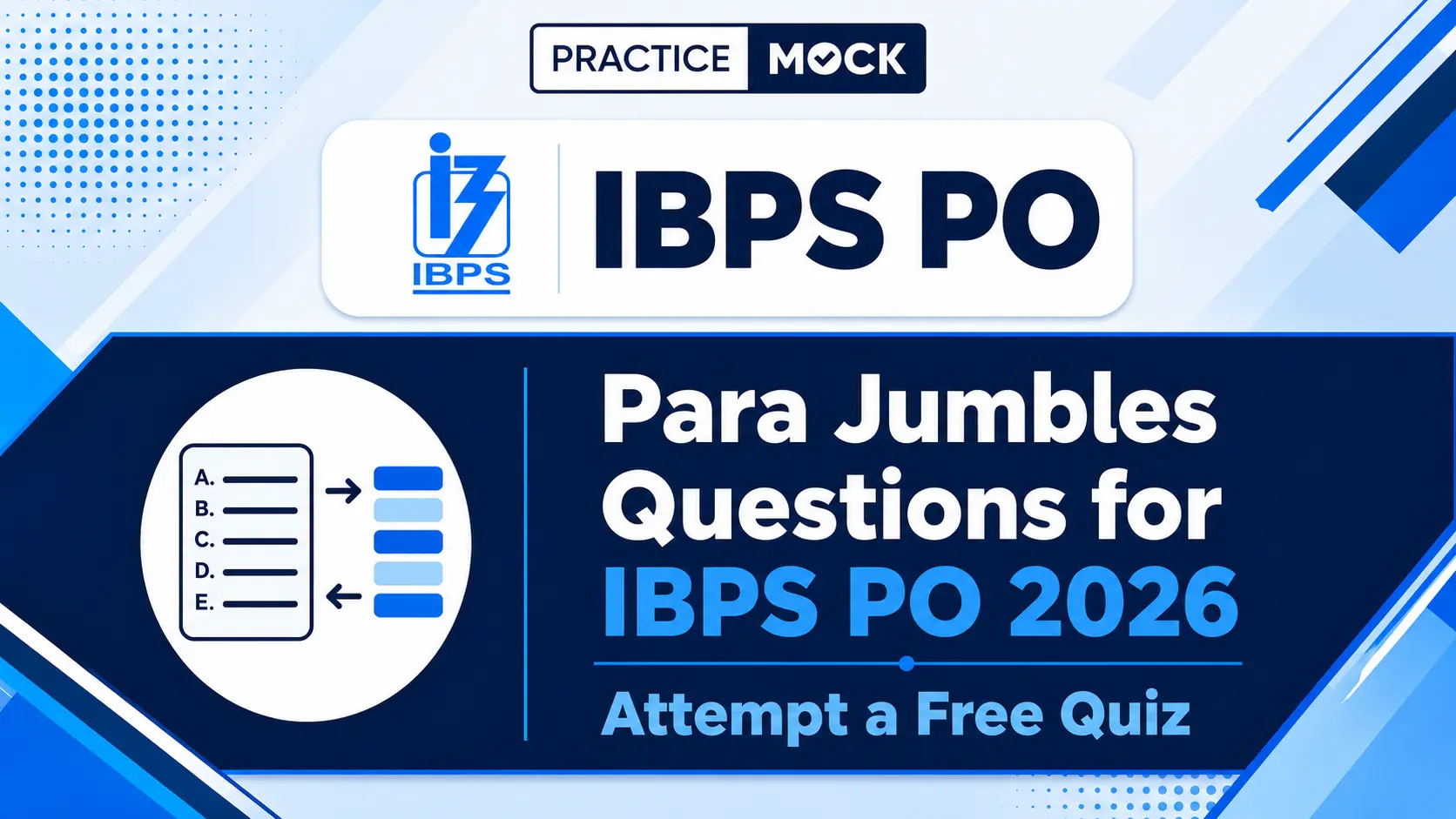para jumbles questions for ibps po