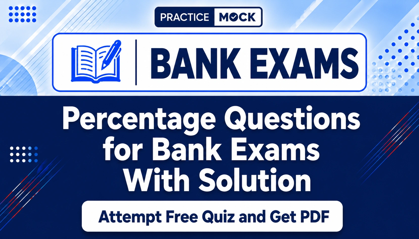 percentage questions for bank exams with solutions