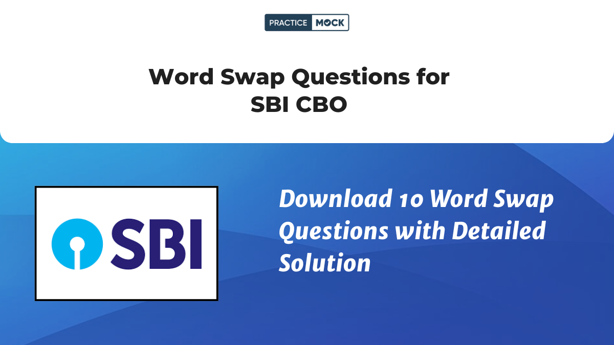 word swap questions for sbi cbo