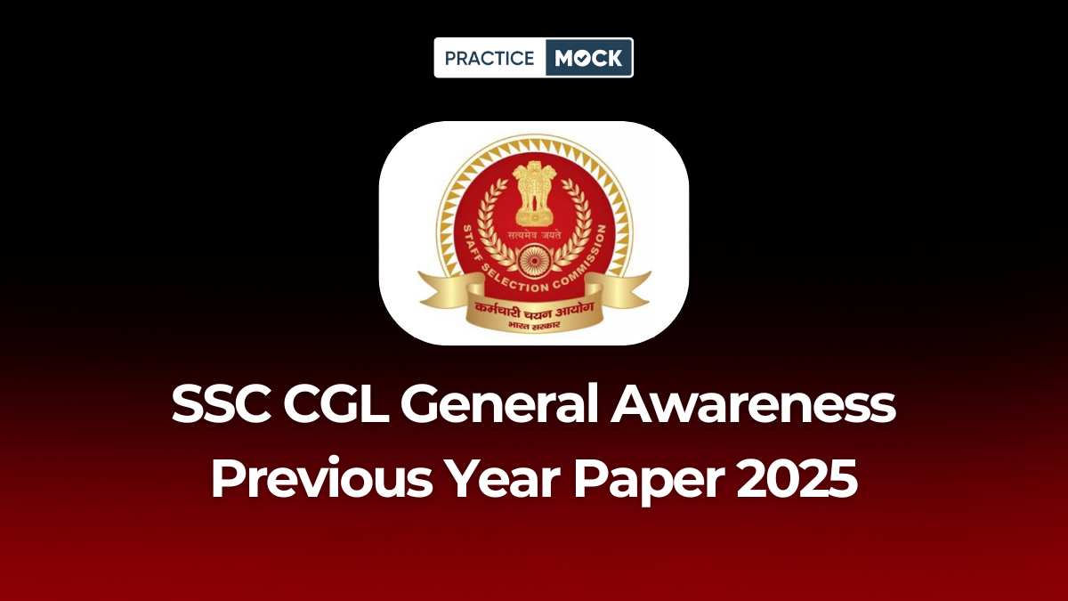SSC CGL General Awareness Previous Year Paper 2025 Get Free PDF