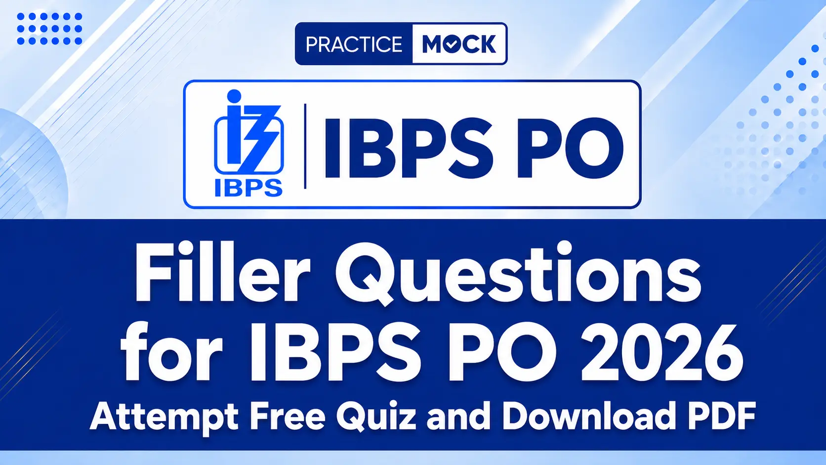 filler questions for ibps po