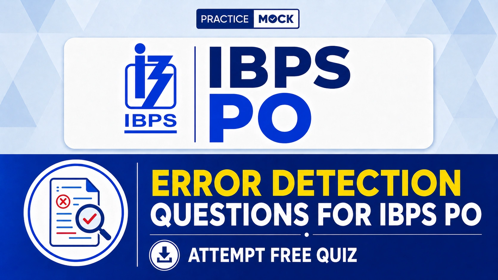 ibps po error detection questions