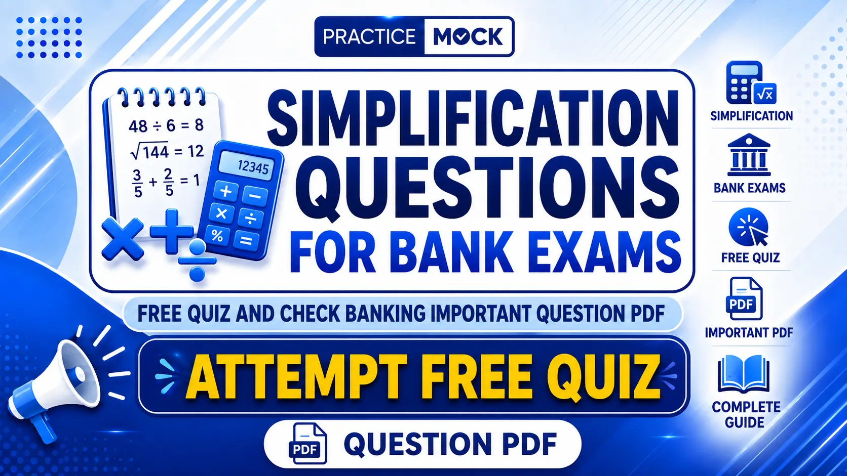 simplification questions for bank exams