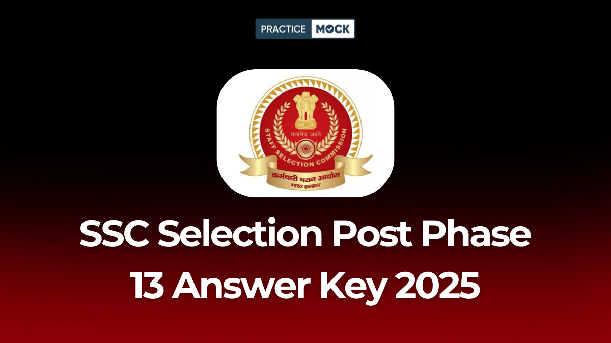 Banner on SSC Selection Post Phase 13 Answer Key 2025