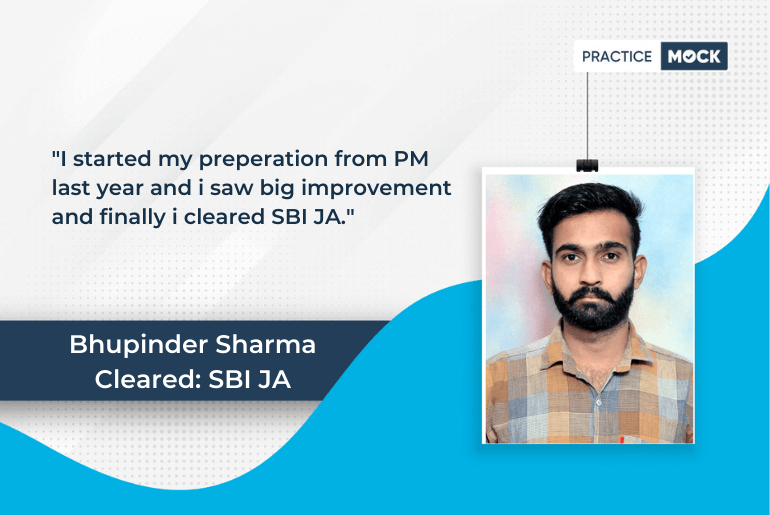 Success Story of Bhupinder Sharma Who Cleared SBI Clerk