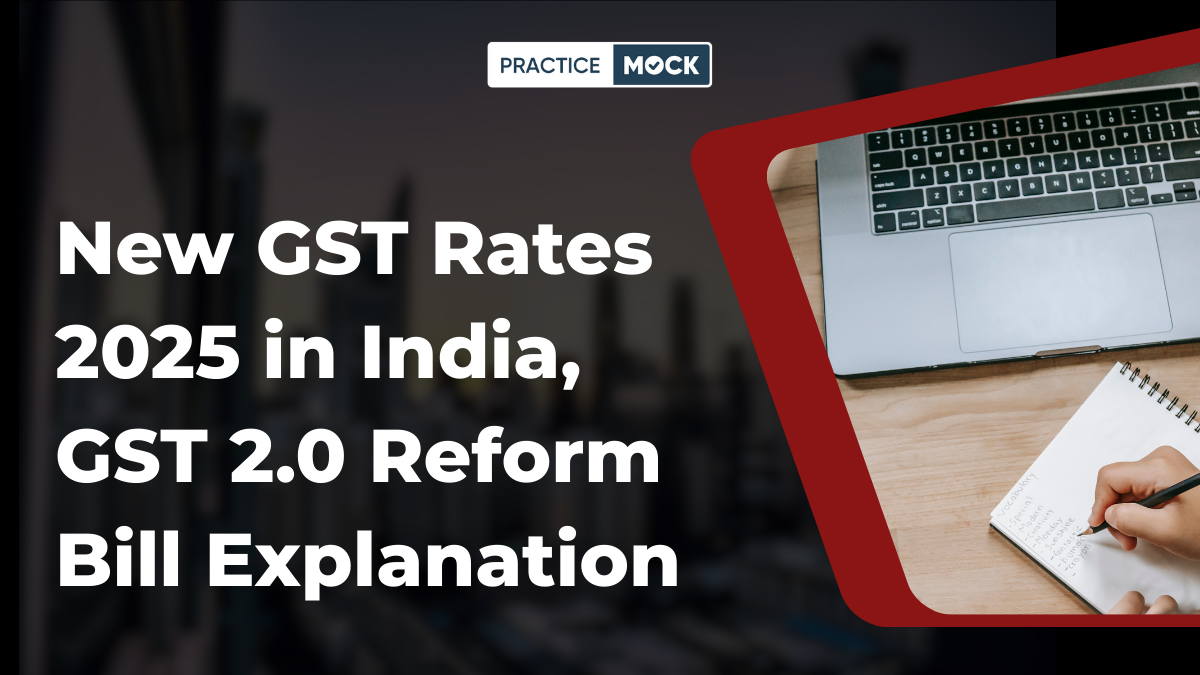 New GST Rates 2025 in India, GST 2.0 Reform Bill Explanation for banking exam aspirants