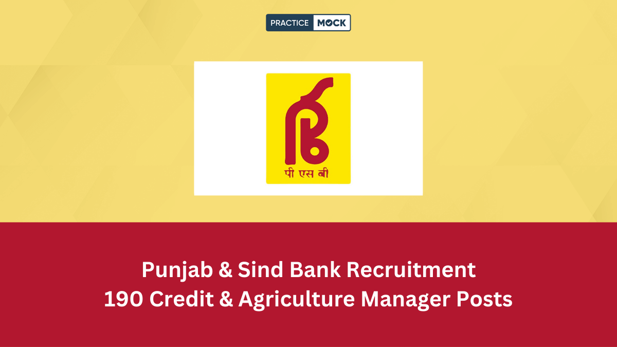 “Punjab & Sind Bank Recruitment 2025 banner highlighting 190 vacancies for Credit and Agriculture Manager roles”