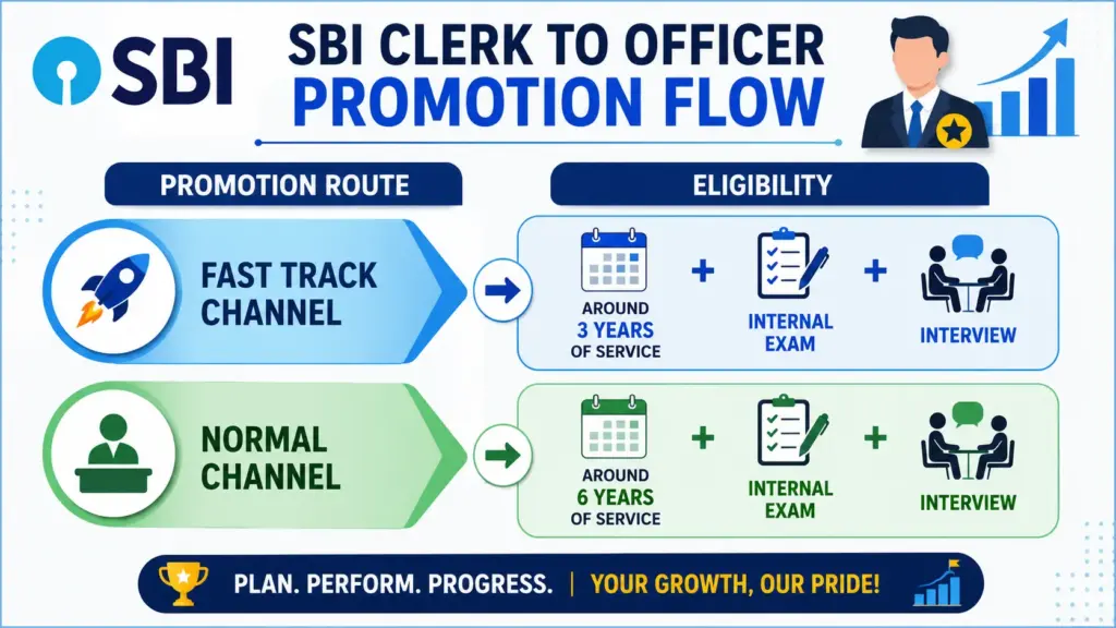 sbi clerk officer promotion flow