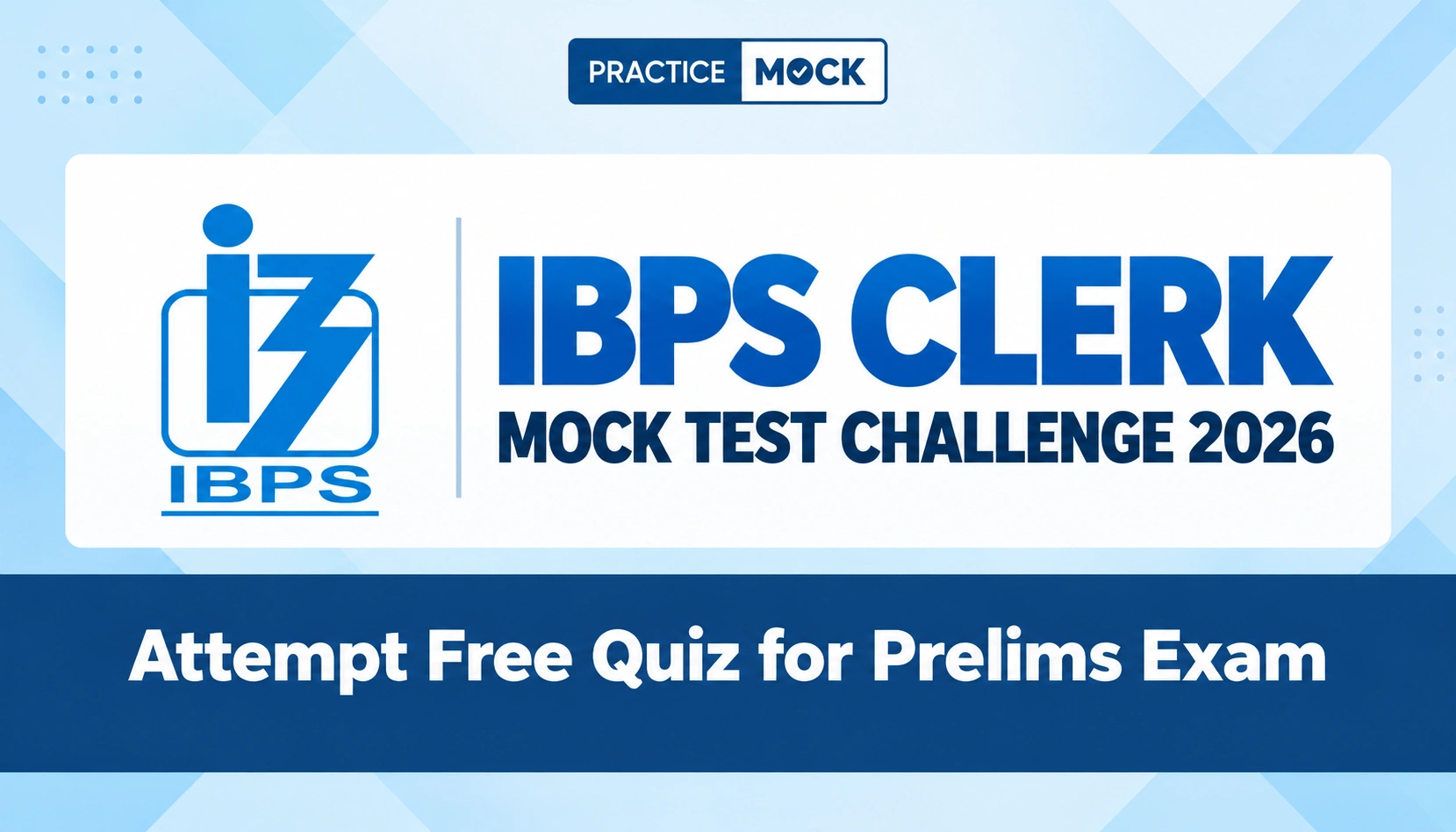 ibps clerk mock test challenge