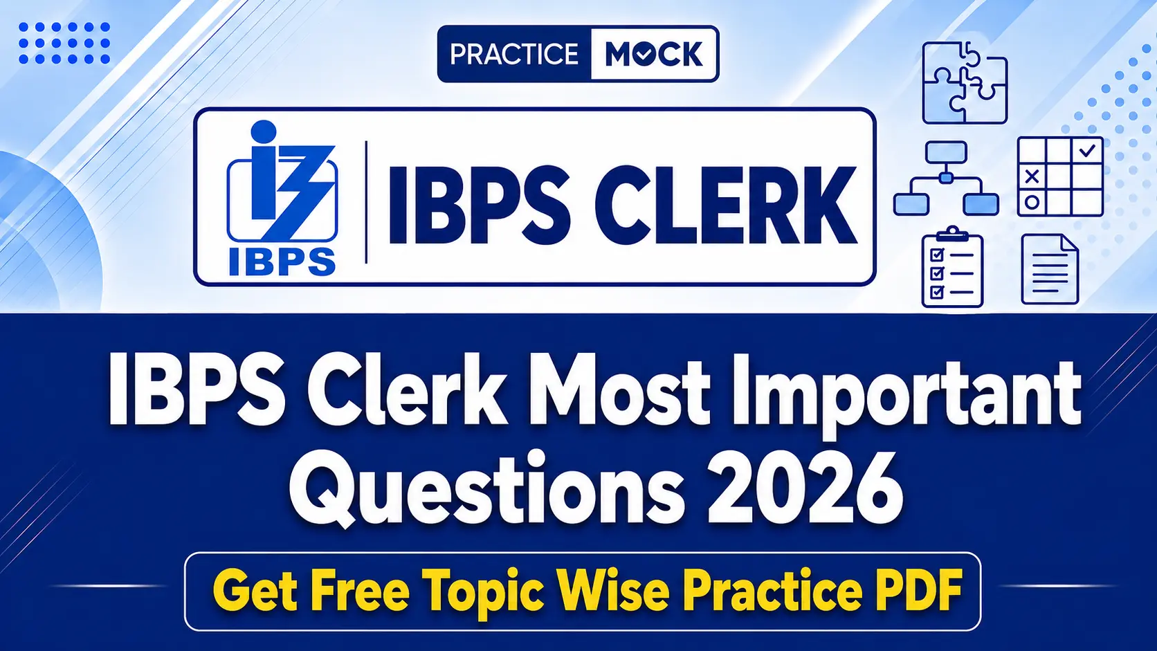 ibps clerk most important questions