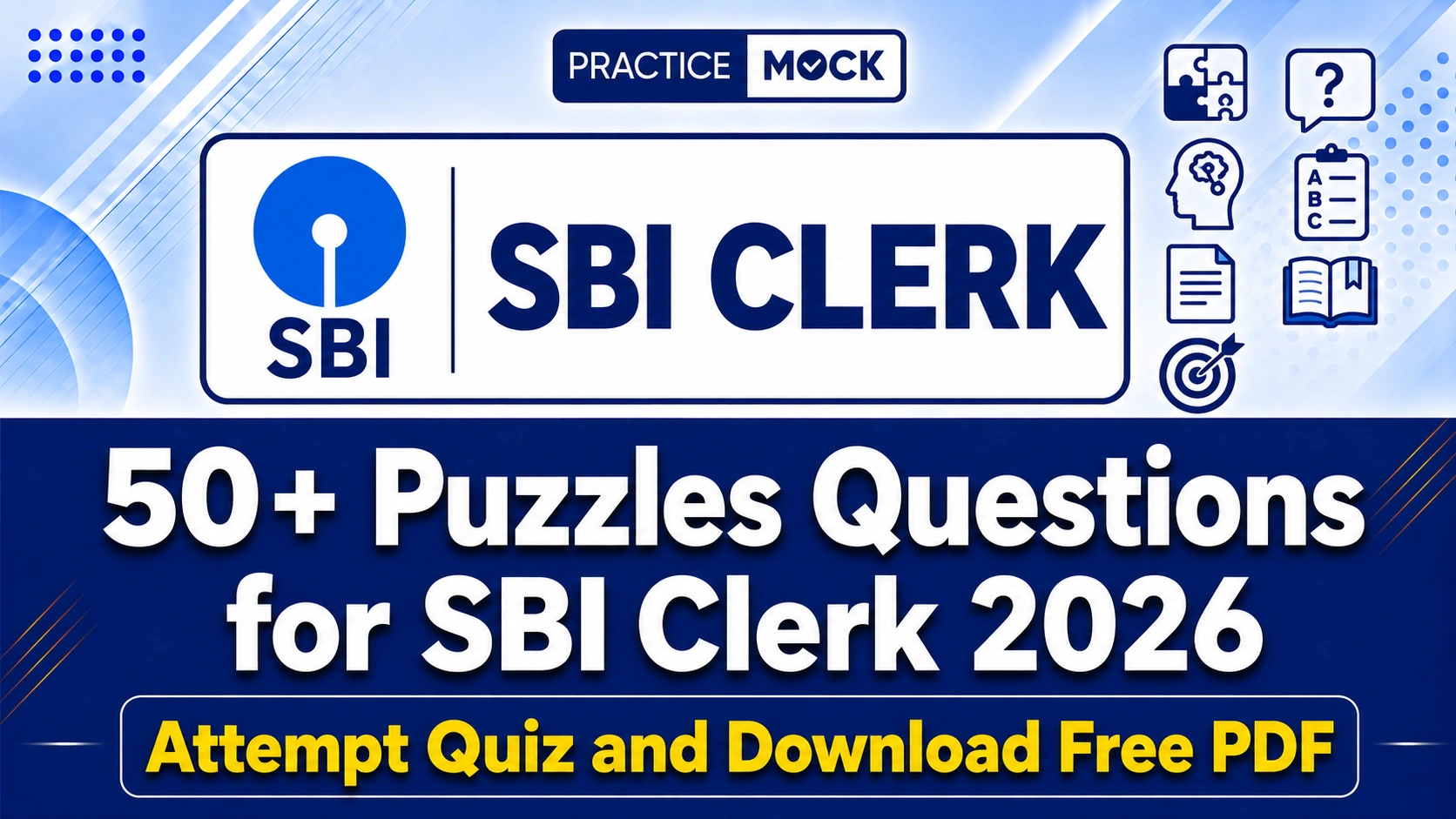 puzzles questions for sbi clerk 2026