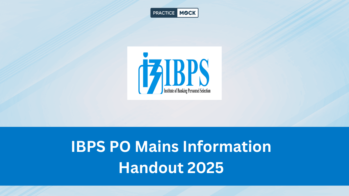 IBPS PO Mains Information Handout 2025
